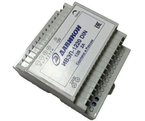 Блок питания для светодиодной ленты на Din-рейку Давикон ИВЭП-1220DIN 11,5-14,5В 2A 25Вт IP31 картинка 